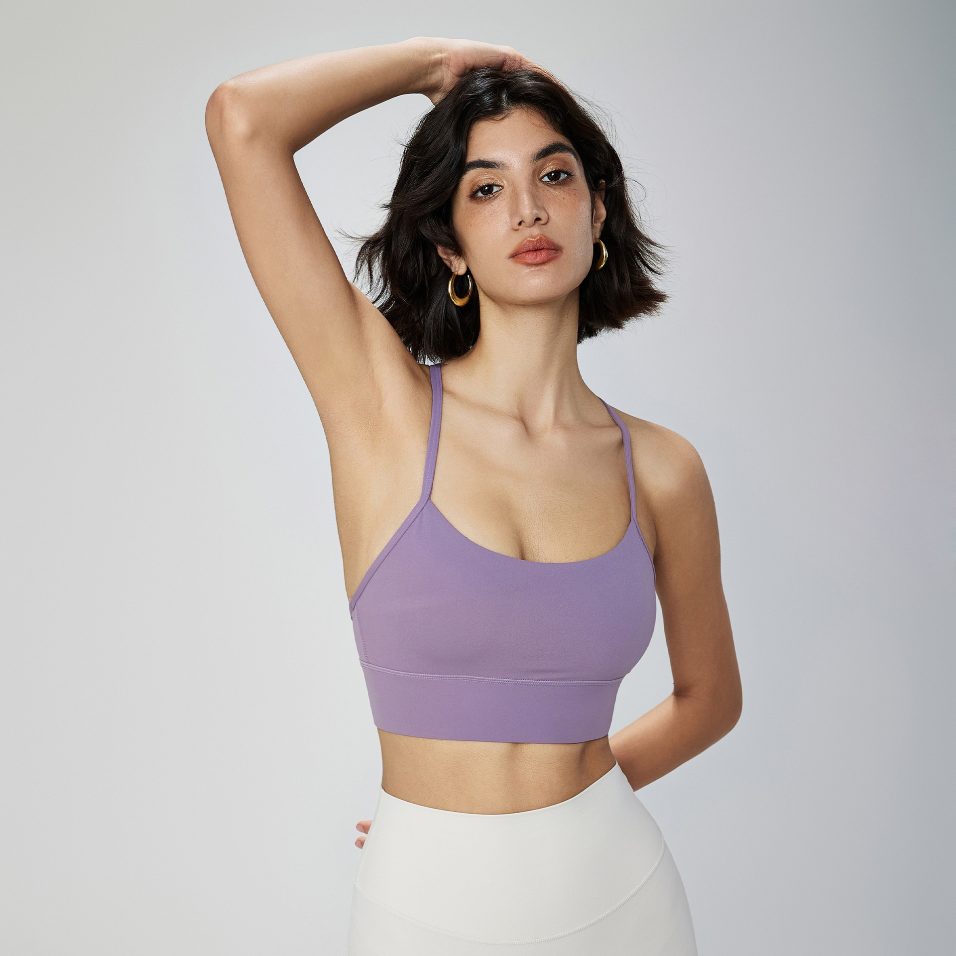Y-back yoga tank top with thin straps