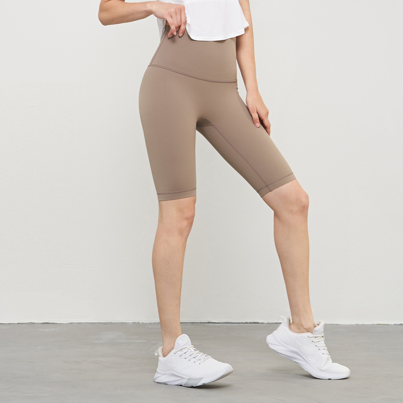 Custom Women's 5-Inch High-Waisted Gym Shorts | Outdoor Fitness & Sports Shorts | Kemhing Sportswear