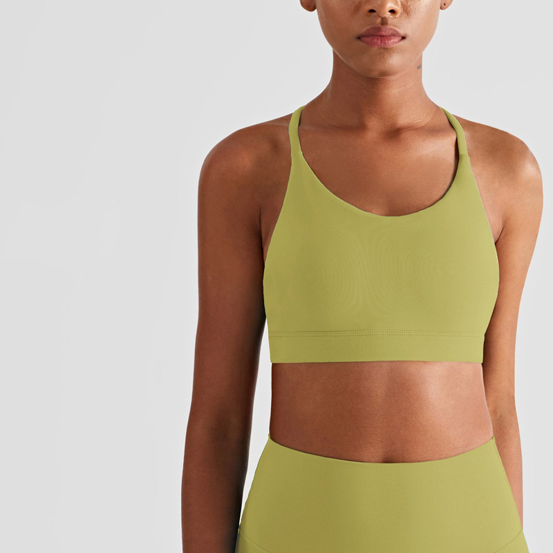 Women's Seamless Push-Up Sports Bra Ultra Thin Straps, Zero Feel Support for Yoga & Gym