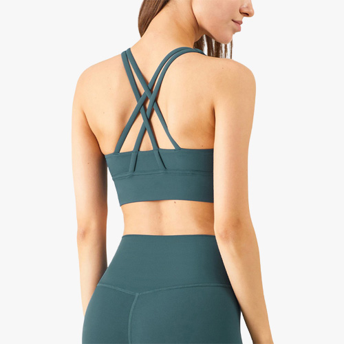 Women Cross Beauty Straps Yoga Underwear with Chest Pads