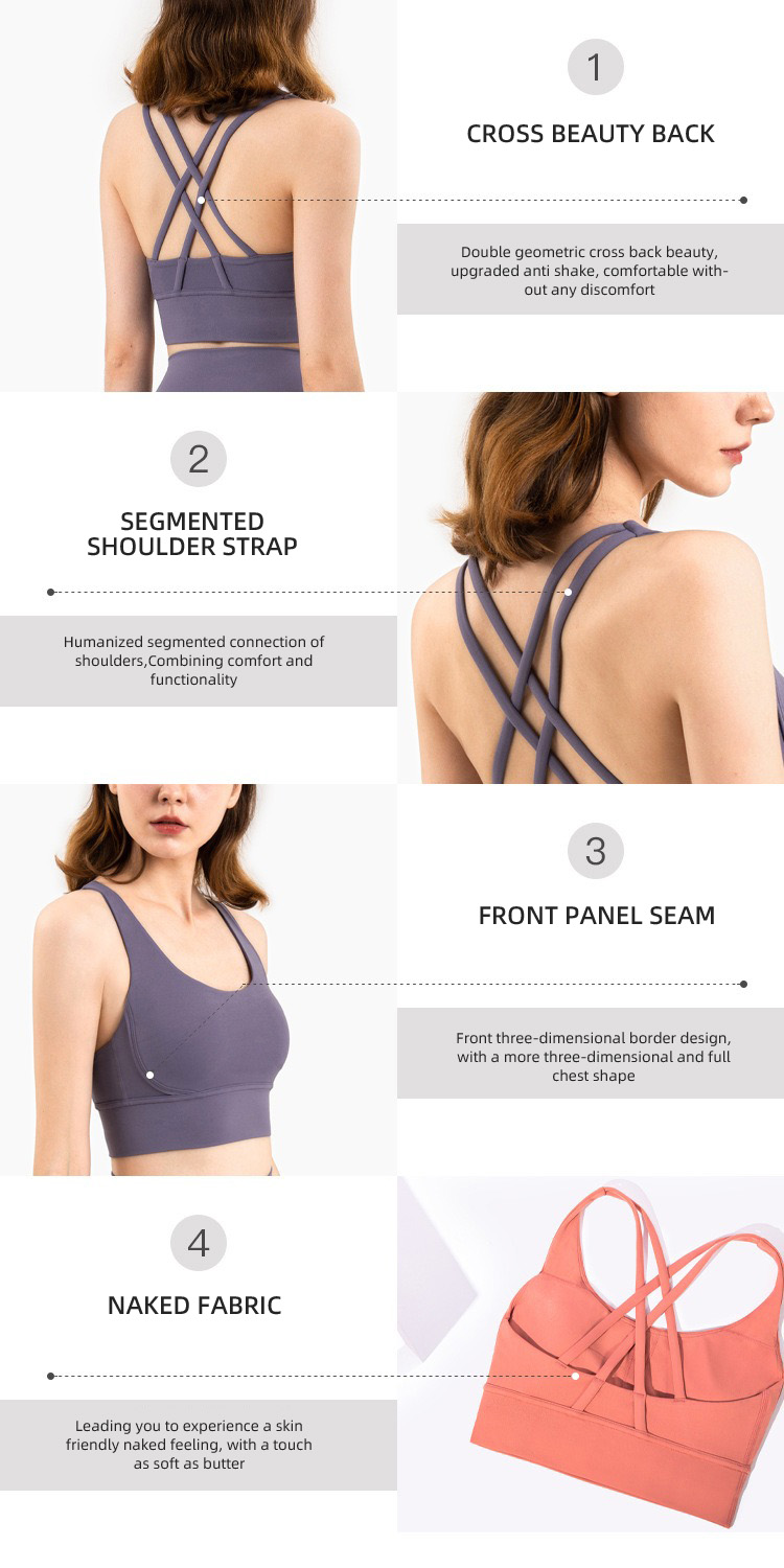 cross beauty straps yoga bra