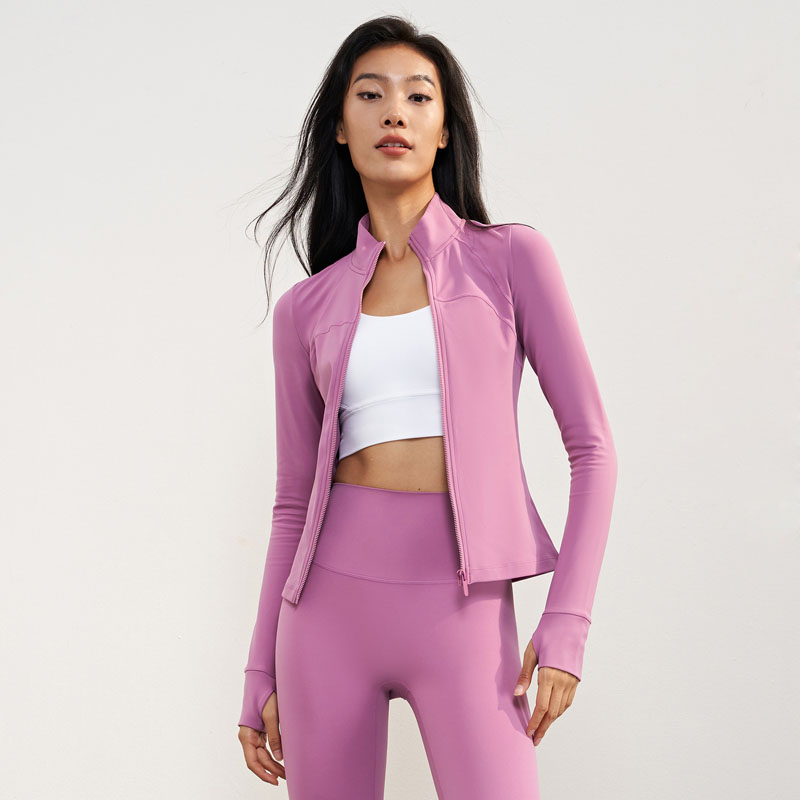 High-Neck Fleece-Lined Thermal Yoga & Outdoor Sports Tops | Cozy & Warm Activewear |