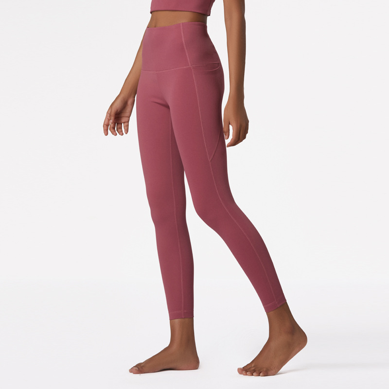 Custom Women's Outdoor Sports Leggings with Side Pockets & Peach Booty Lifting