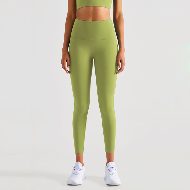 Women's High-Waisted Lycra Anti-Rolling Seamless Leggings