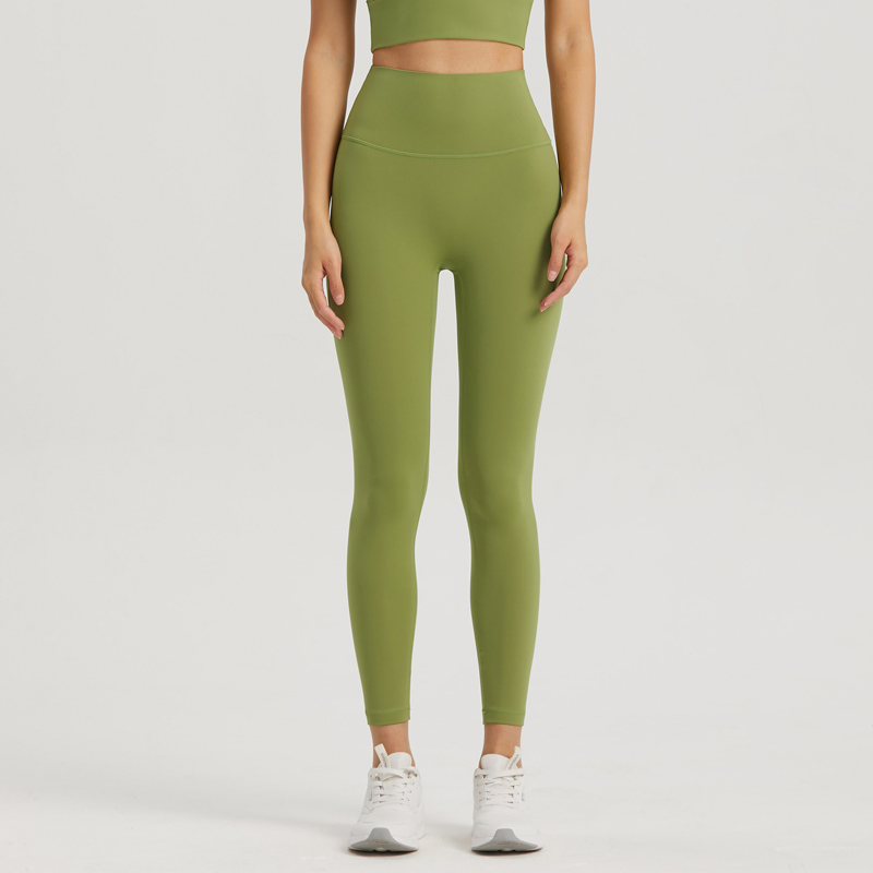 Untamed peach hip lifting and abdominal tightening sports leggings