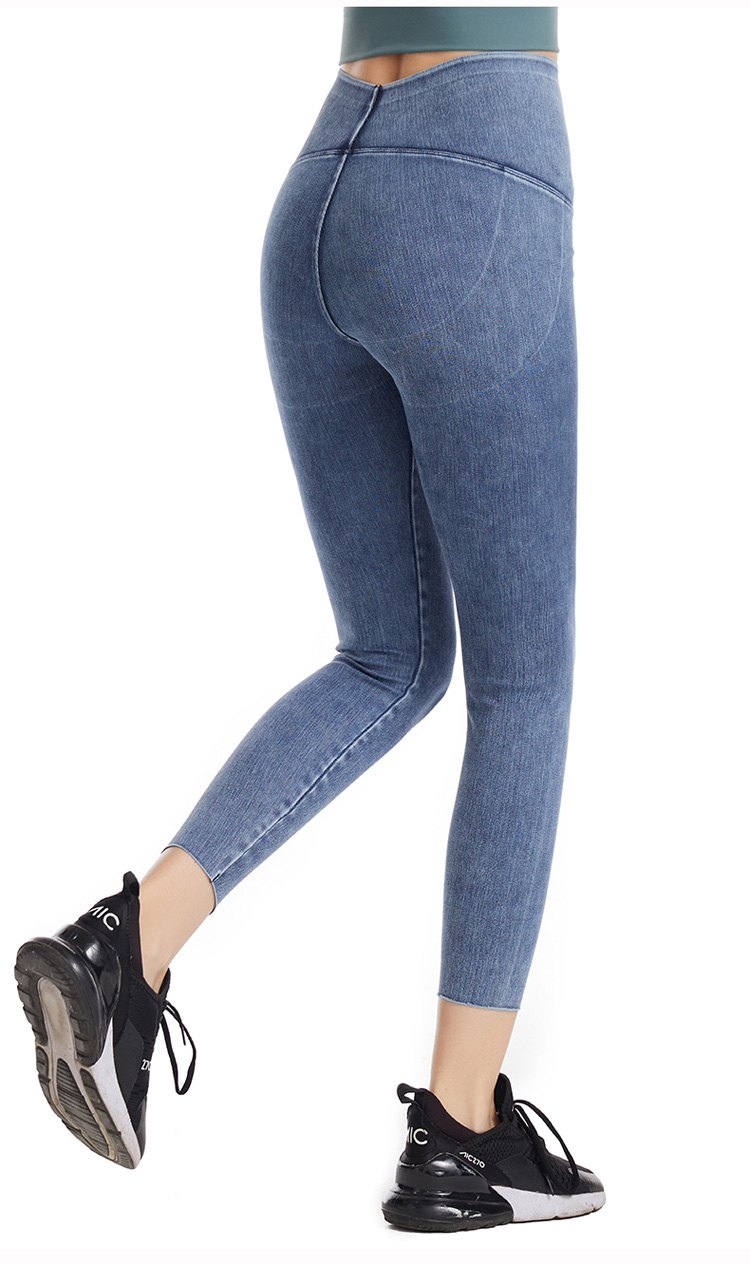 workout-ready denim leggings