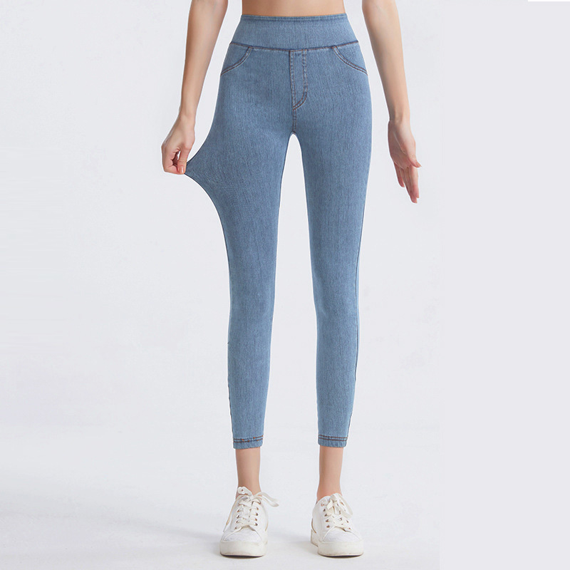 Custom--High-Waisted-Yoga-Jeans-Leggings-For-Laides