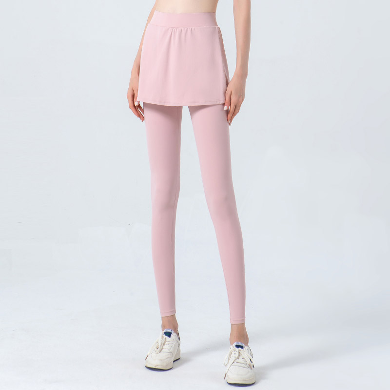 2025 Women's 2-in-1 Quick-Dry Yoga Pants with Skirt - Breathable Sports Leggings