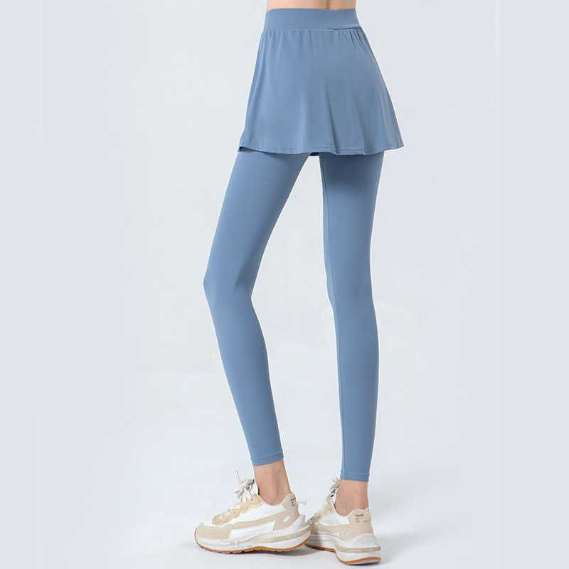 2025 Women's 2-in-1 Quick-Dry Yoga Pants with Skirt - Breathable Sports Leggings